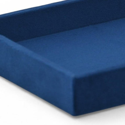 9" Blue Velvet Handmade Trinket Tray HomeRoots