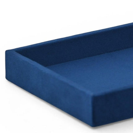 9" Blue Velvet Handmade Trinket Tray HomeRoots