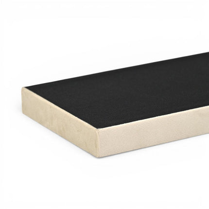 9" Cream Wood And Velvet Handmade Trinket Tray HomeRoots
