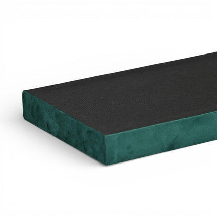 9" Green Wood And Velvet Handmade Trinket Tray HomeRoots