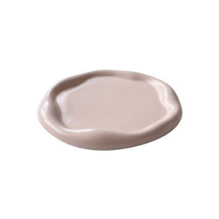7" Pale Pink Resin Handmade Round Trinket Tray HomeRoots