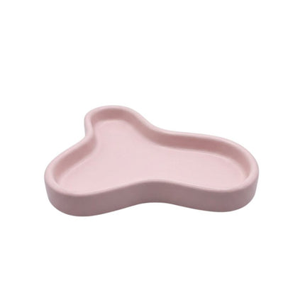 8" Pale Pink Resin Handmade Geometric Trinket Tray HomeRoots