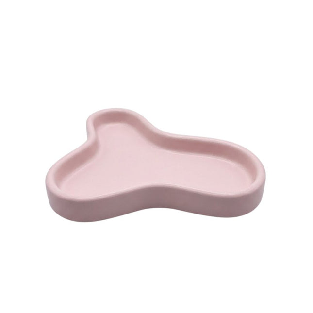 8" Pale Pink Resin Handmade Geometric Trinket Tray HomeRoots