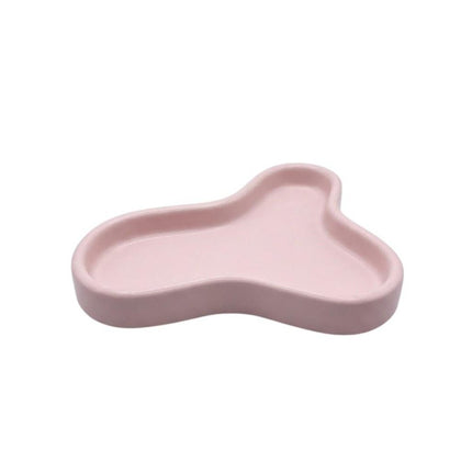 8" Pale Pink Resin Handmade Geometric Trinket Tray HomeRoots