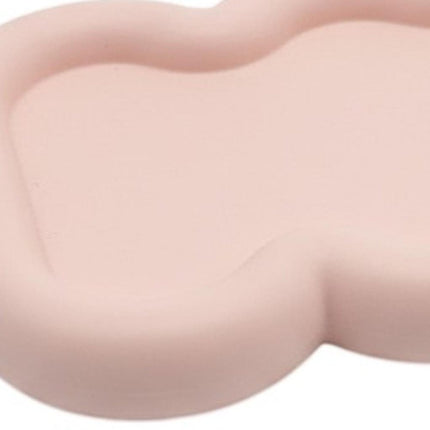 7" Pale Pink Resin Handmade Scalloped Trinket Tray HomeRoots