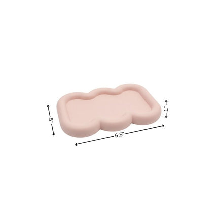 7" Pale Pink Resin Handmade Scalloped Trinket Tray HomeRoots