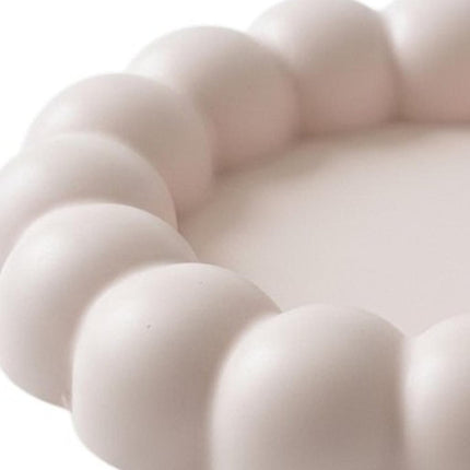 5" Pale Pink Resin Handmade Round Trinket Tray HomeRoots