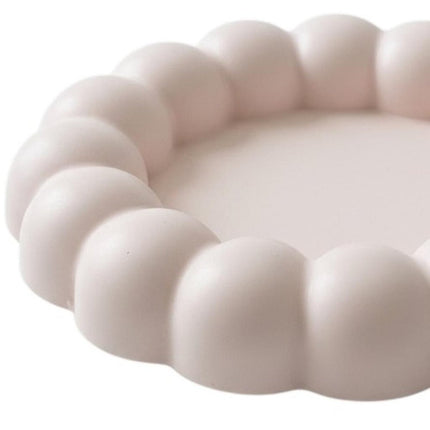 5" Pale Pink Resin Handmade Round Trinket Tray HomeRoots