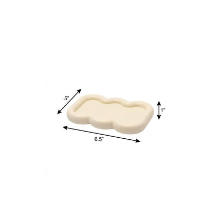 7" Pale Pink Resin Handmade Scalloped Trinket Tray HomeRoots