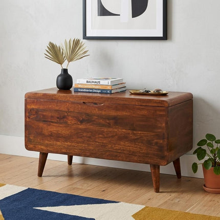 35" Brown Solid Wood Sideboard HomeRoots