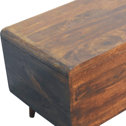 35" Brown Solid Wood Sideboard HomeRoots