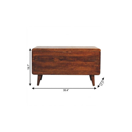 35" Brown Solid Wood Sideboard HomeRoots