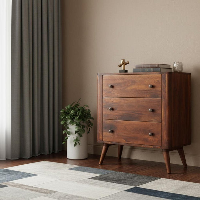 30" Brown Solid Wood Sideboard HomeRoots