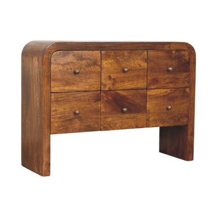43" Brown Solid Wood Sideboard HomeRoots