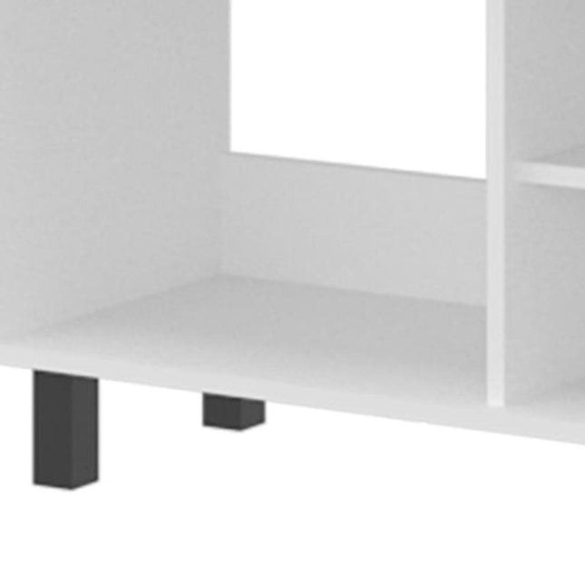 55" White Wood Fireplace Entertainment Center HomeRoots