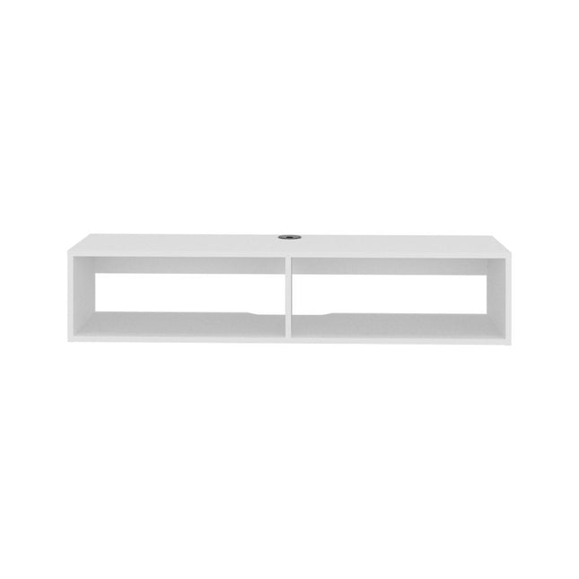 48" White Wood Fireplace Entertainment Center HomeRoots