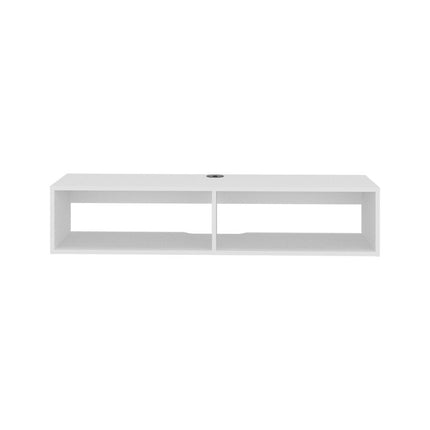 48" White Wood Fireplace Entertainment Center HomeRoots