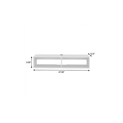 48" White Wood Fireplace Entertainment Center HomeRoots