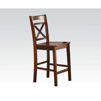 ACME 72537 Tartys Counter Height Chair (Set-2), Cherry ACME Furniture
