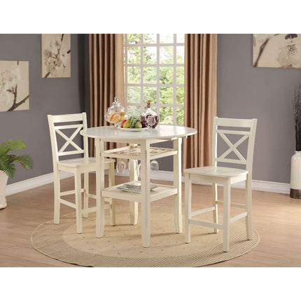 ACME 72545 Tartys Counter Height Table, Cream