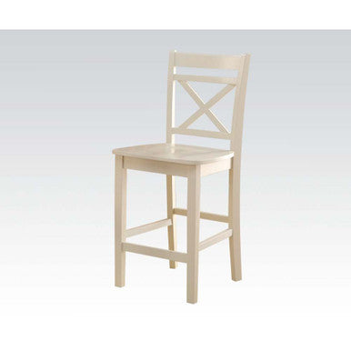 ACME 72547 Tartys Counter Height Chair (Set-2), Cream ACME Furniture