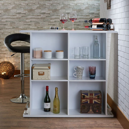 ACME 72580 Kite Bar Table, White High Gloss