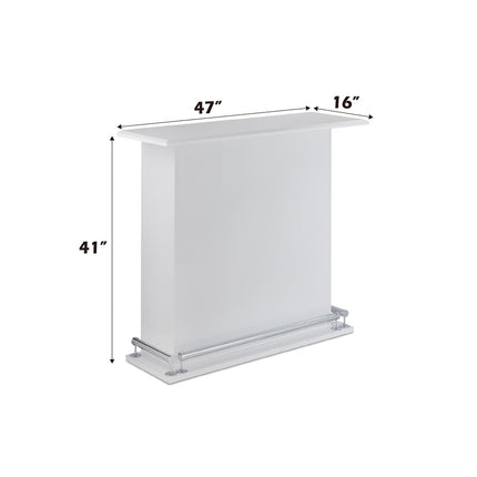 ACME 72580 Kite Bar Table, White High Gloss