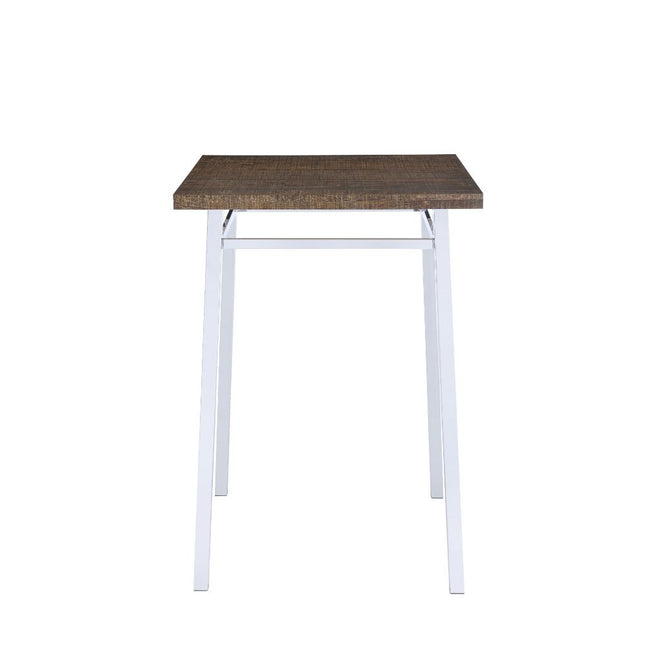ACME 72595 Nadie Bar Table, Oak & Chrome