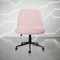 Pink and Black Adjustable Height Faux Fur Swivel Rolling Gaming Chair HomeRoots
