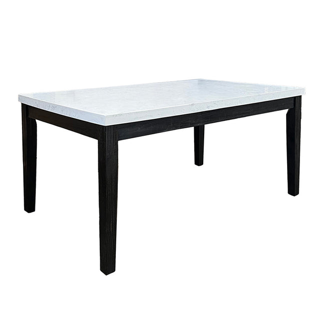ACME 72850 Nolan Dining Table, White Marble & Salvage Dark Oak