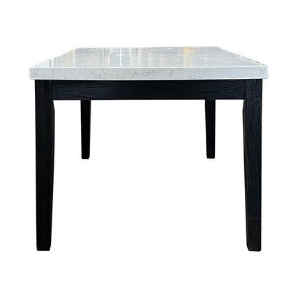 ACME 72850 Nolan Dining Table, White Marble & Salvage Dark Oak