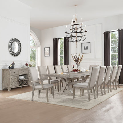ACME 72860 Rocky Dining Table, Gray Oak (1Set/2Ctn)