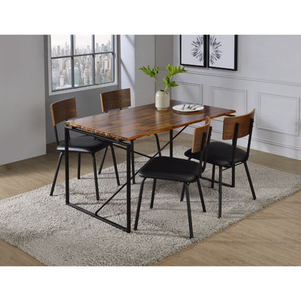 ACME 72910 Jurgen Dining Table, Oak & Black