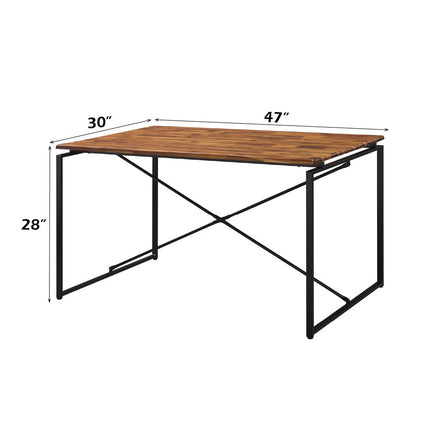 ACME 72910 Jurgen Dining Table, Oak & Black