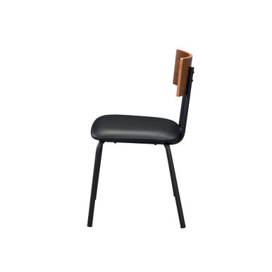 ACME 72912 Jurgen Side Chair (Set-2), PU, Oak & Black ACME Furniture