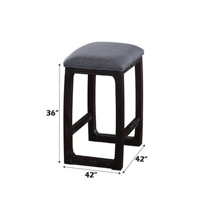 ACME 72935 Razo Counter Height Table, Marble & Weathered Espresso