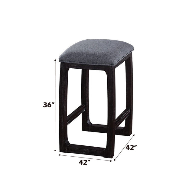 ACME 72935 Razo Counter Height Table, Marble & Weathered Espresso