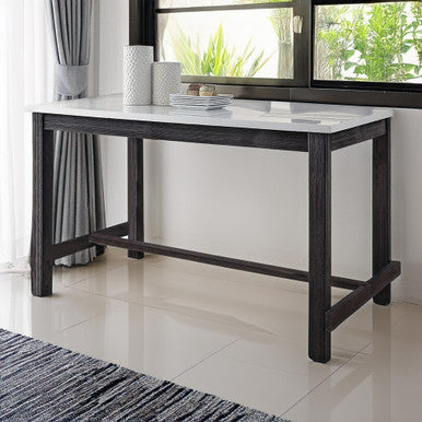 ACME 72940 Yelena Counter Height Table, Marble & Weathered Espresso ACME Furniture