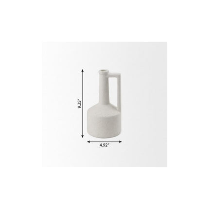 9" White Ceramic Table Vase HomeRoots