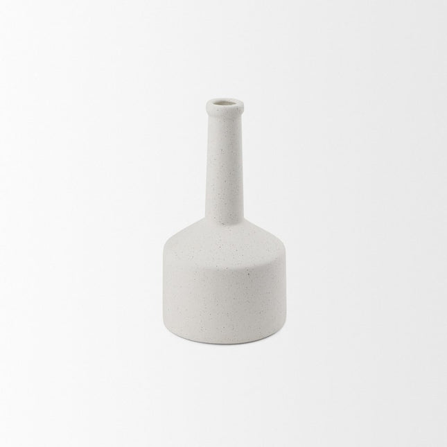 9" White Ceramic Table Vase HomeRoots