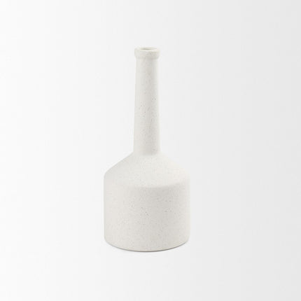 13" White Ceramic Table Vase HomeRoots