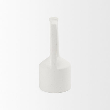 13" White Ceramic Table Vase HomeRoots