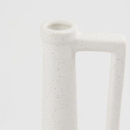 13" White Ceramic Table Vase HomeRoots