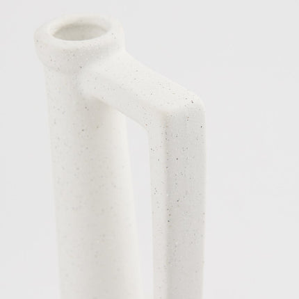 13" White Ceramic Table Vase HomeRoots