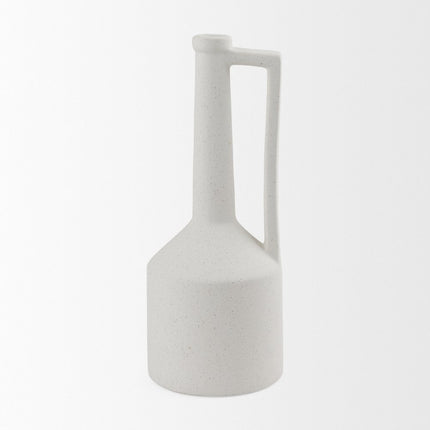 16" White Ceramic Table Vase HomeRoots