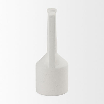 16" White Ceramic Table Vase HomeRoots