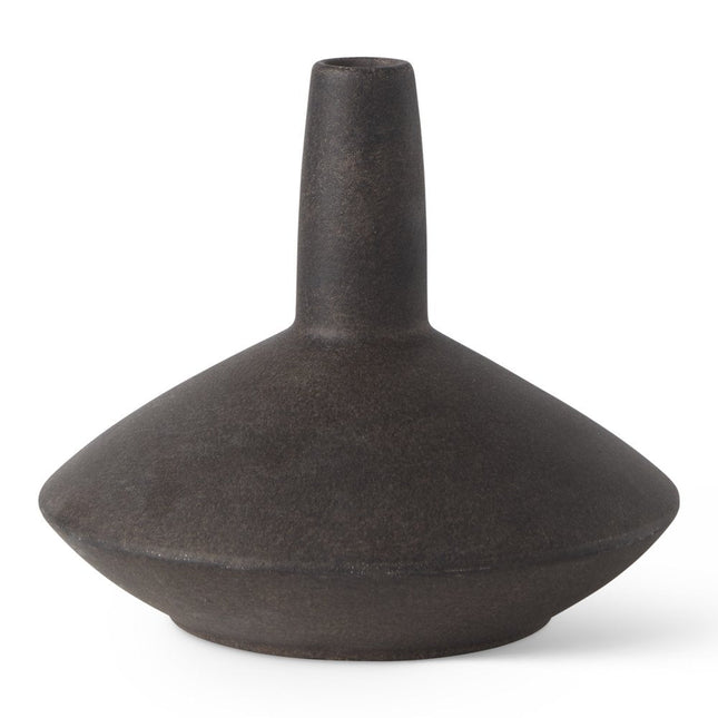 7" Brown Ceramic Bud Table Vase HomeRoots