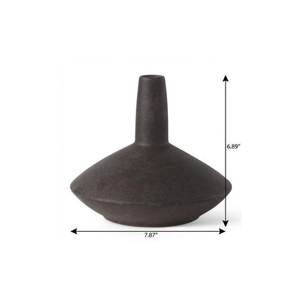 7" Brown Ceramic Bud Table Vase HomeRoots