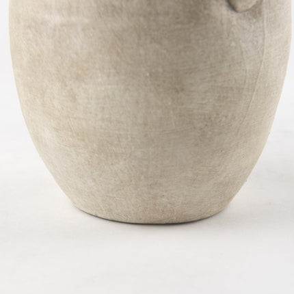 9" Beige Ceramic Table Vase HomeRoots