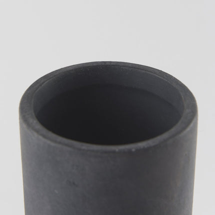 15" Black Ceramic Tulip Table Vase HomeRoots